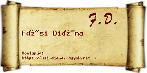 Füsi Diána névjegykártya
